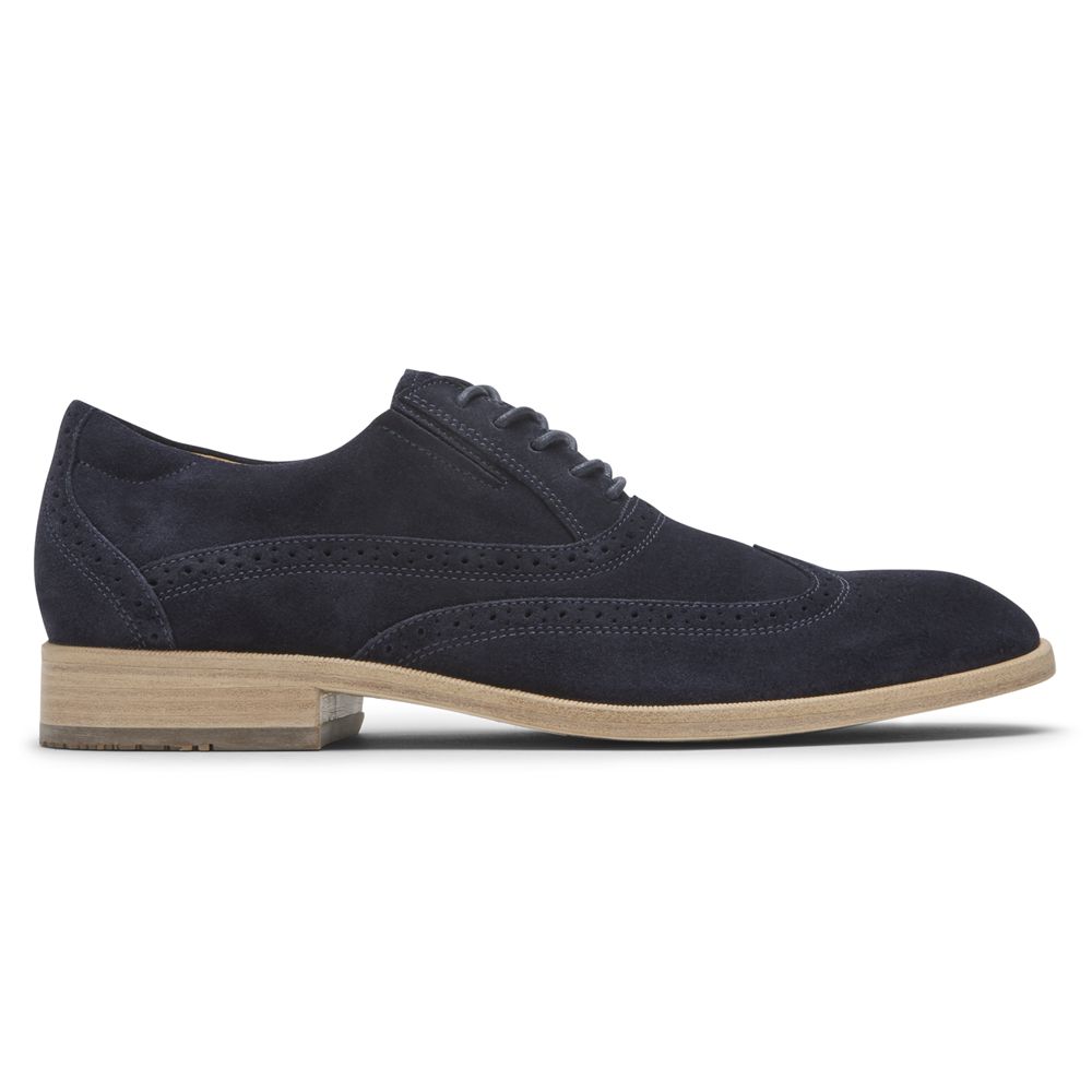 Pantofi Oxford Barbati Rockport Total Motion Office Wingtip Bleumarin - Romania 3105-PTYMC